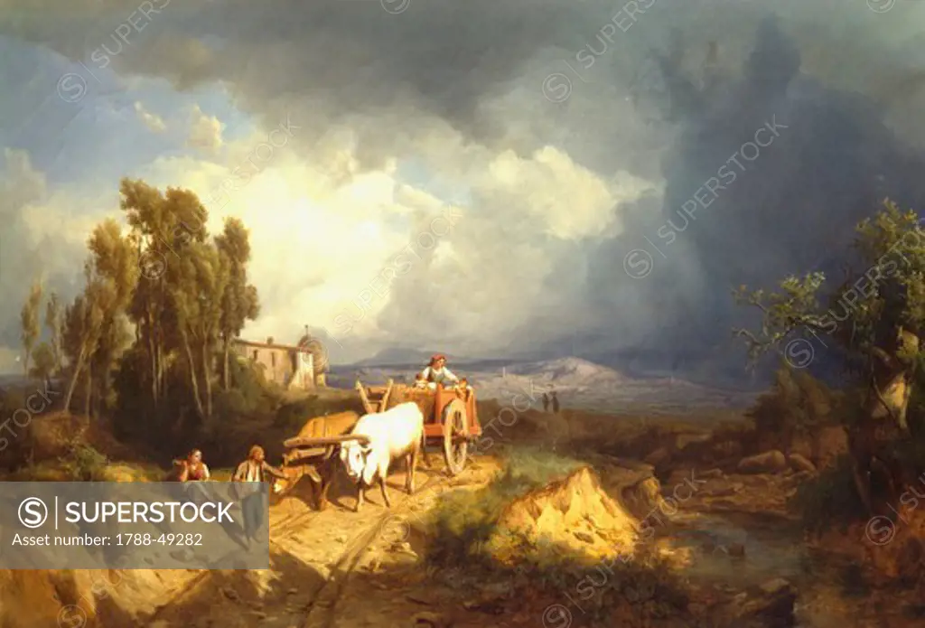 Country under a storm, by Andras Marko (1824-1895).