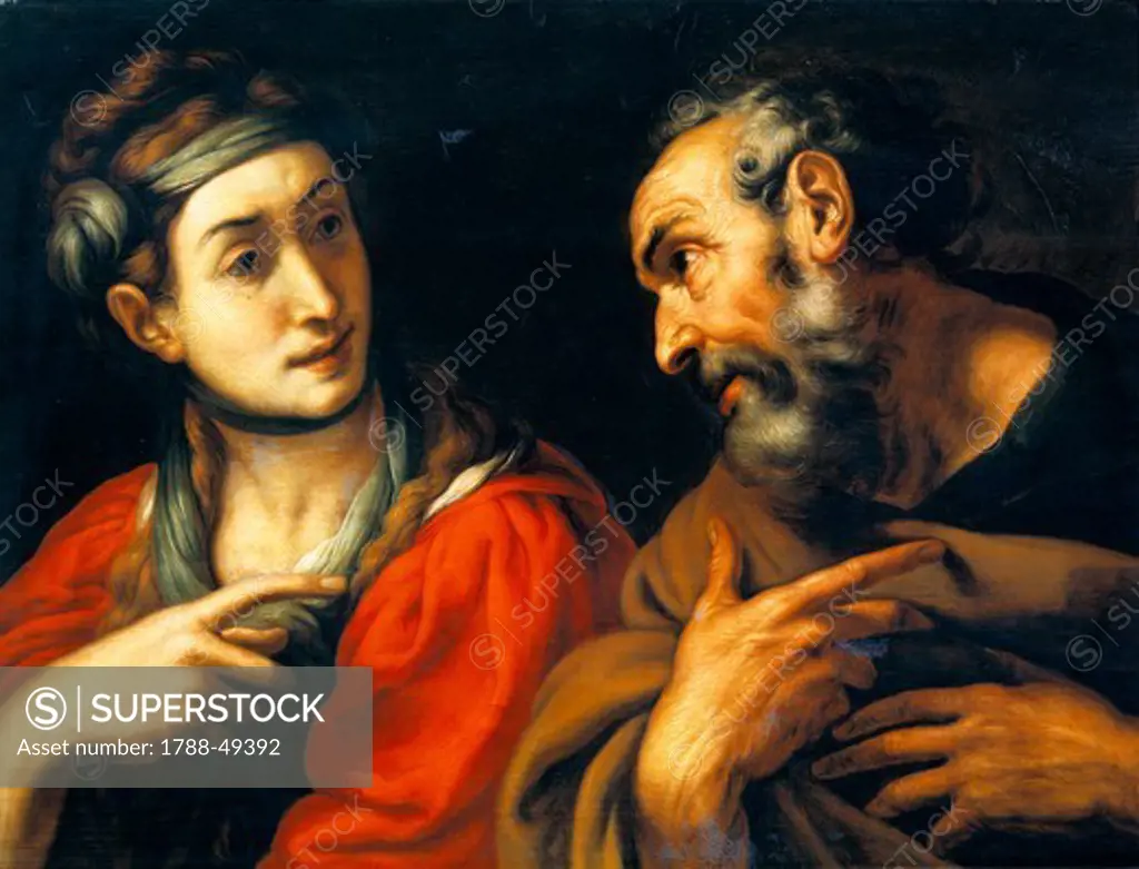 The Denial of Saint Peter, by Daniele Crespi (1597-1630), oil on panel, 59x78 cm.