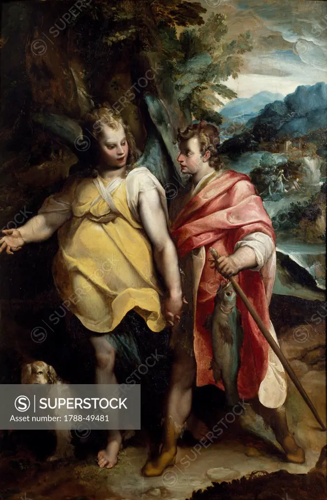 Tobias and the Angel, by Raffaellino da Reggio (1550-1578).