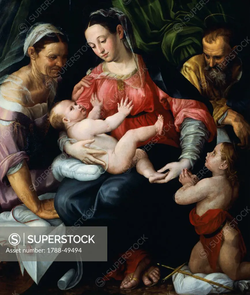 Holy Family, by Prospero Fontana (1512-1597).