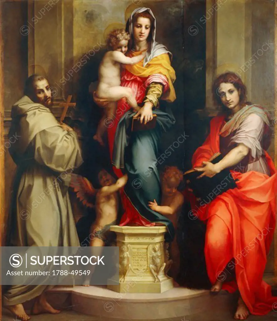 Madonna of the Harpies, 1517, by Andrea del Sarto (1486-1530), oil on wood, 207x178 cm.