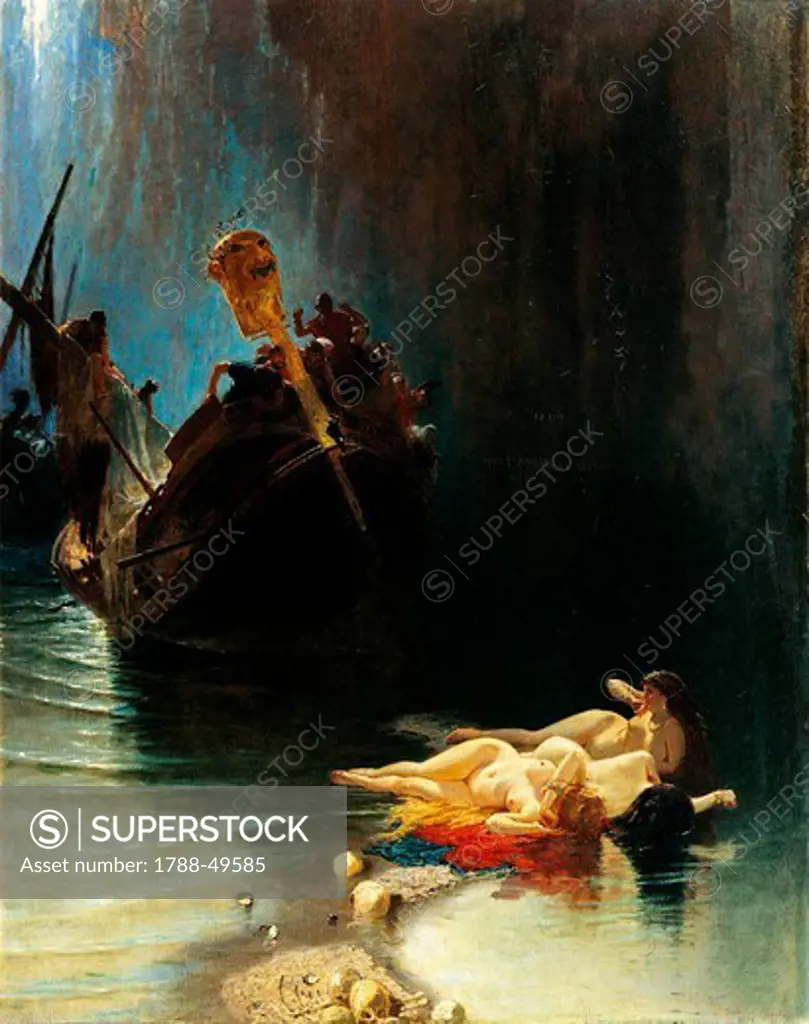 The legend of the sirens, by Edoardo Dalbono (1841-1915).