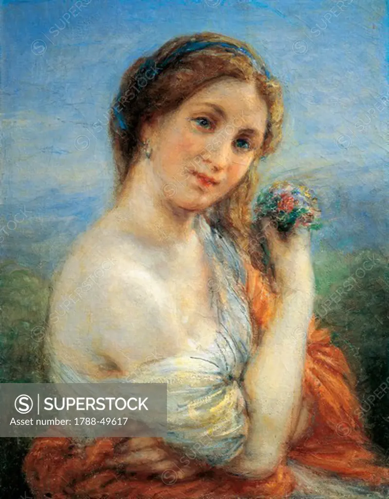 Flora, by Giovanni Carnovali, known as Piccio (1804-1874).