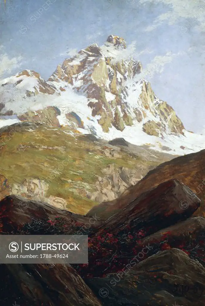View of the Matterhorn, by Lorenzo Delleani (1840-1908).