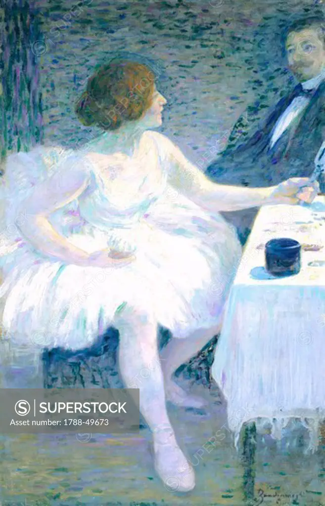 The dancer, by Federico Zandomeneghi (1841-1917), oil on canvas, 52.5x33.5 cm.