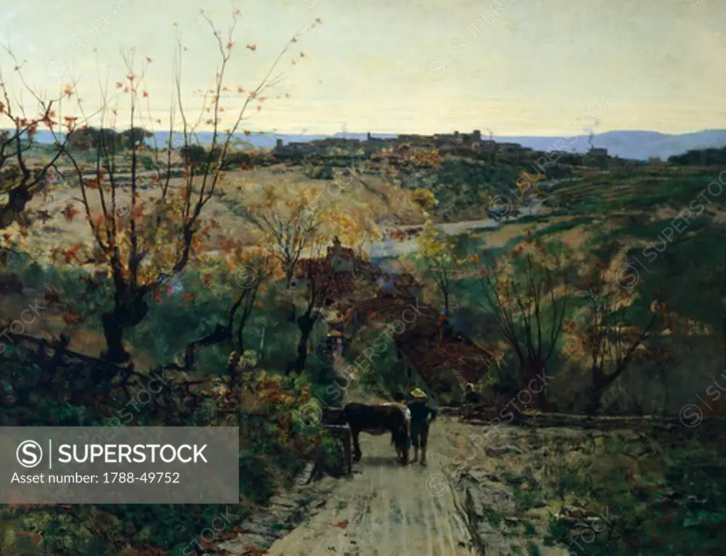 Tuscan landscape, by Telemaco Signorini (1835-1901).