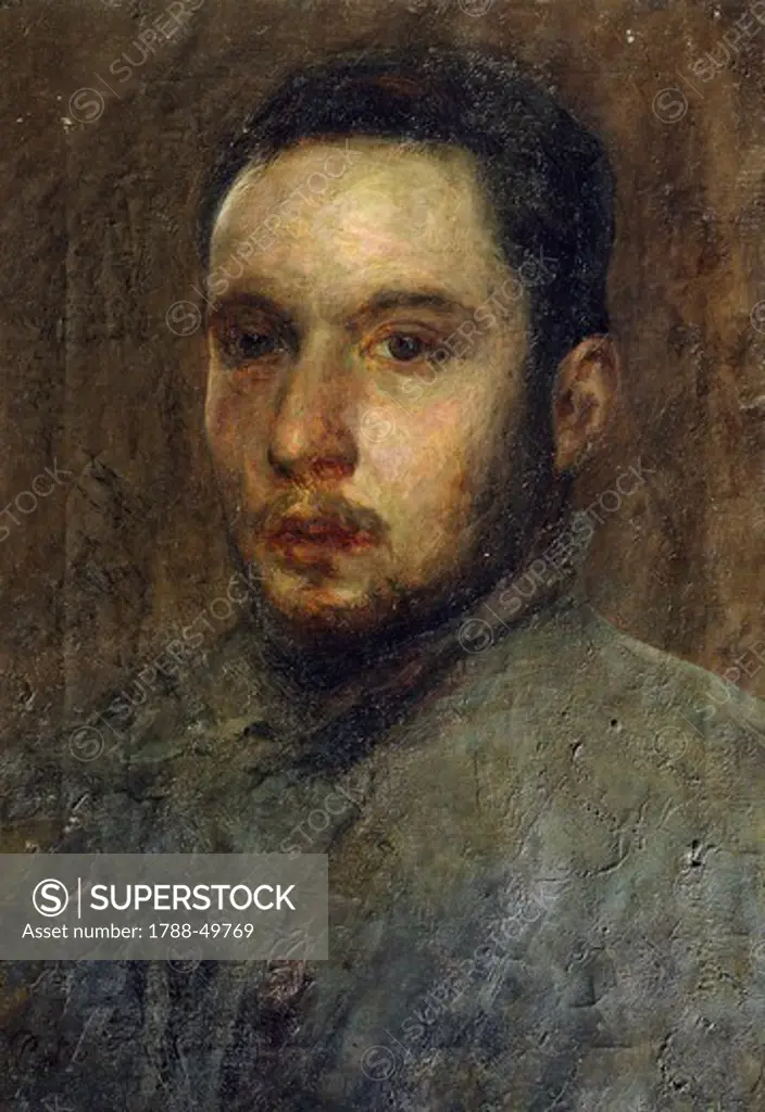 Self-portrait, 1890, by Pietro Belloni Betti (1872-1915), 1890, oil on canvas, 44x32 cm.