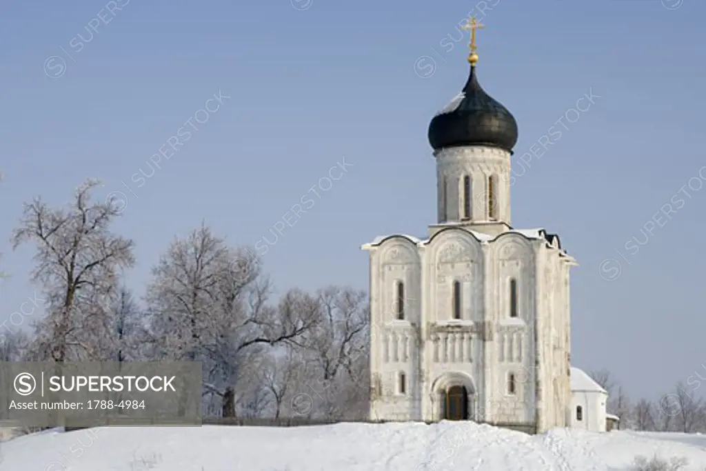 Russia, Golden Ring, Bogolyubovo, Church of Intercession on Nerl
