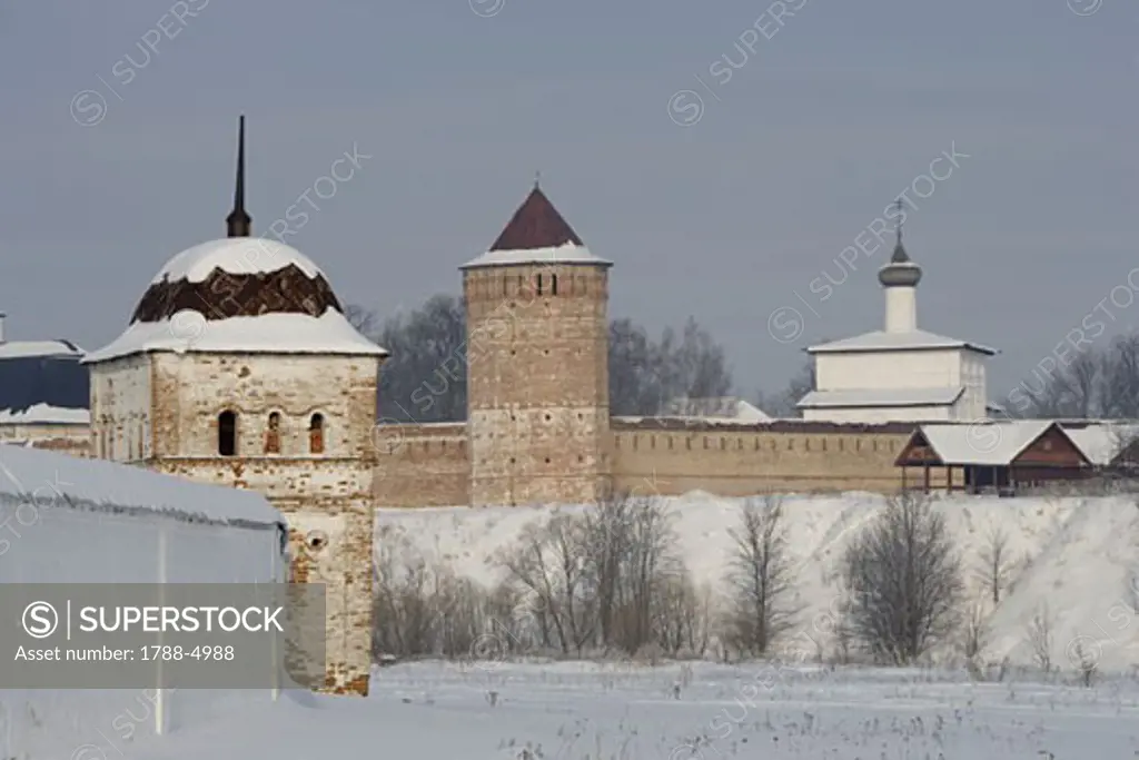 Russia, Golden Ring, Suzdal, Monastery of our Saviour and St. Euthimius with defensive walls