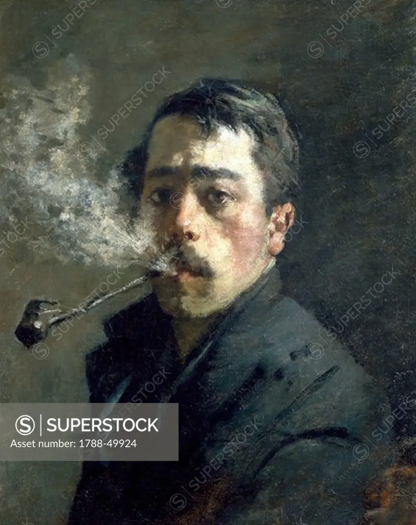 Self-portrait, 1890, by Filippo Castelli (1859-1932), oil on canvas, 66x52.5 cm.