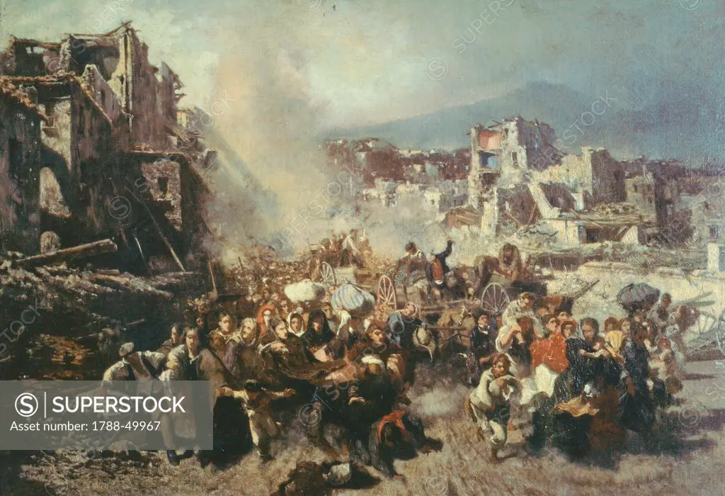 Earthquake in Torre Del Greco, by Michele Cammarano (1835-1920), oil on canvas.