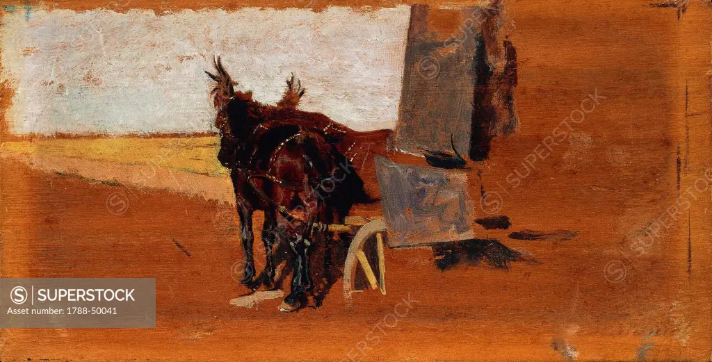 Horses, by Giuseppe de Nittis (1846-1884).