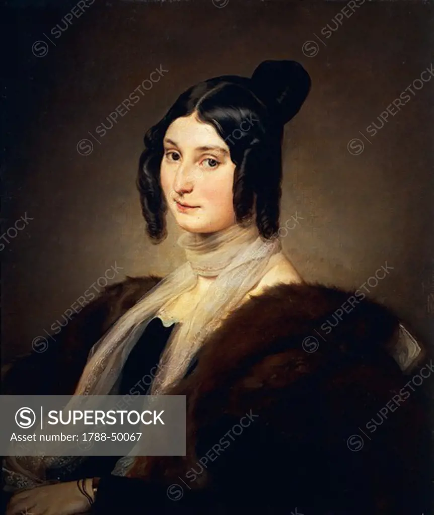 Portrait of Clara Maffei, 1845, by Francesco Hayez (1791-1882), oil on canvas, 68x58 cm.