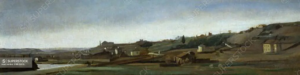 Ripa Grande, by Giovanni Costa known as Nino (1826-1903).