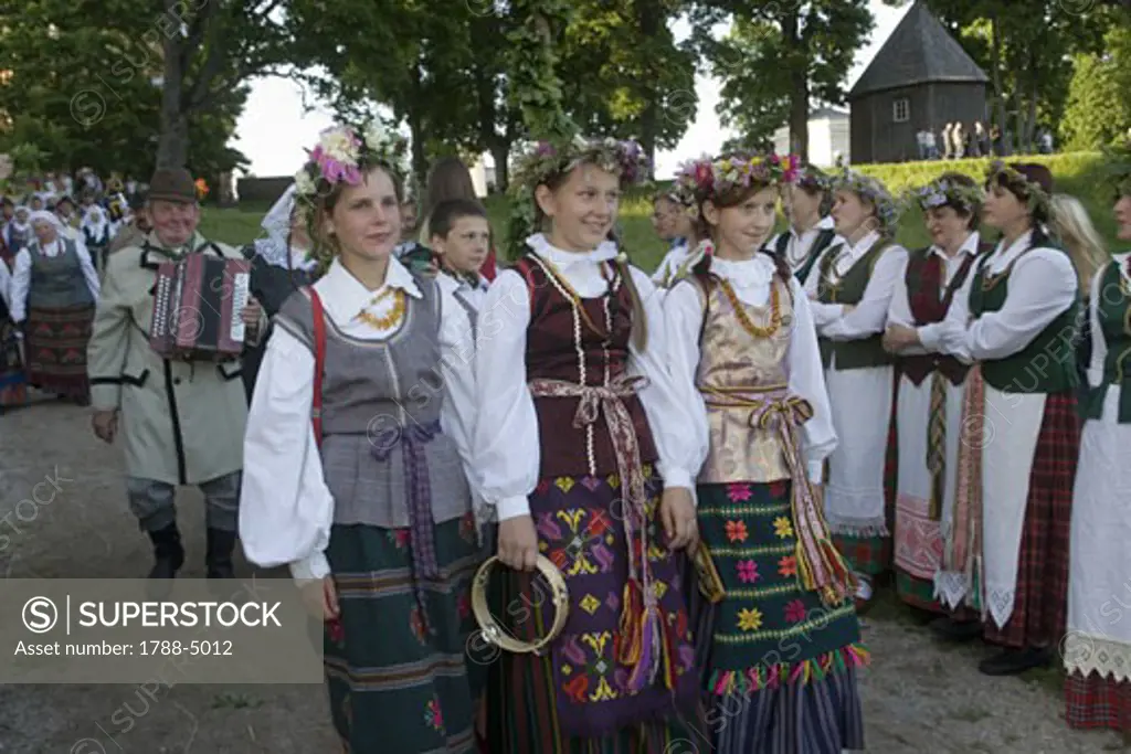 Lithuania, Vilnius County, Kernave, Midsummer's day celebration