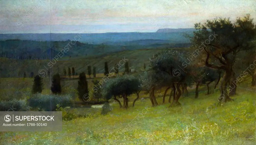 Sunrise in the morning, by Norberto Pazzini (1856-1937).