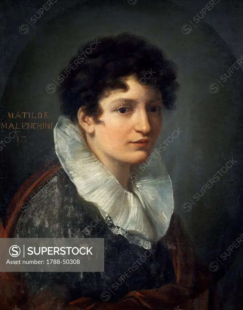 Portrait of Matilde Mazenchini, ca 1815, by Vincenzo Camuccini (1771-1844), oil on canvas, 61x49 cm.