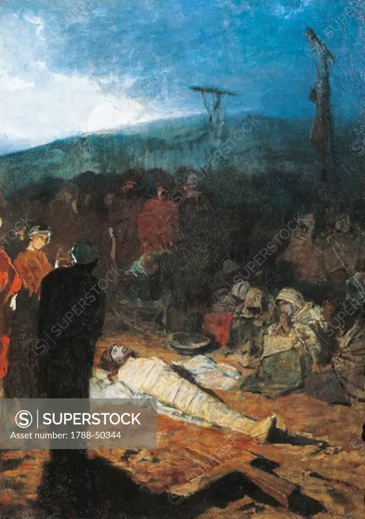 The Embalming of Christ, 1871, by Domenico Morelli (1826-1901), oil on canvas.