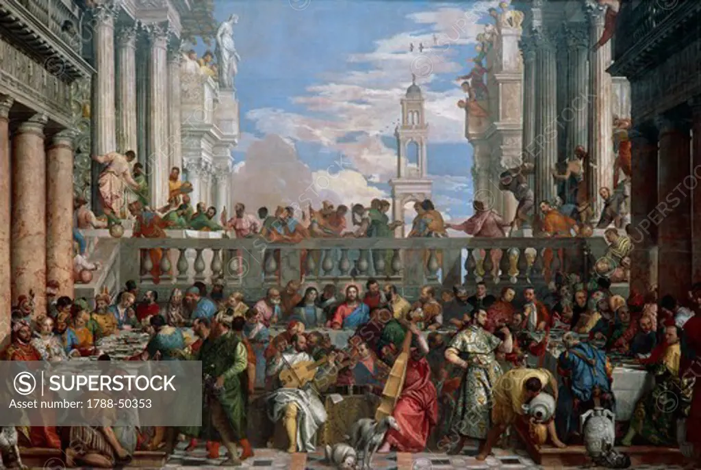 The Wedding at Cana, 1563, by Paolo Caliari known as Veronese (1528-1588).