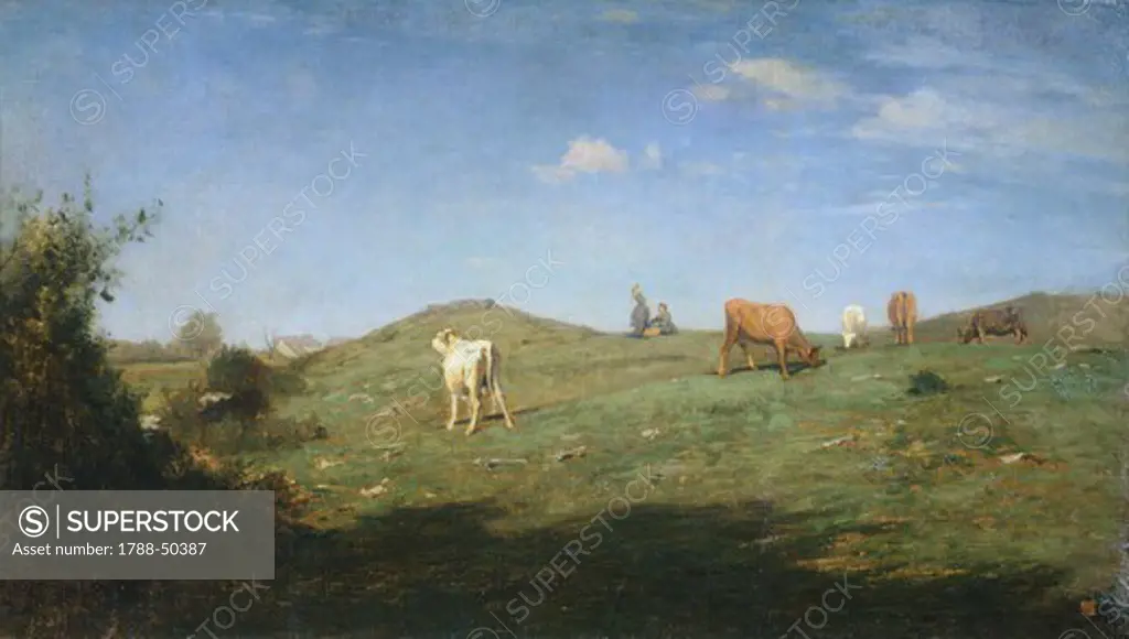 Plateau in Bugey, 1859-1860, by Antonio Fontanesi (1818-1882), oil on canvas.