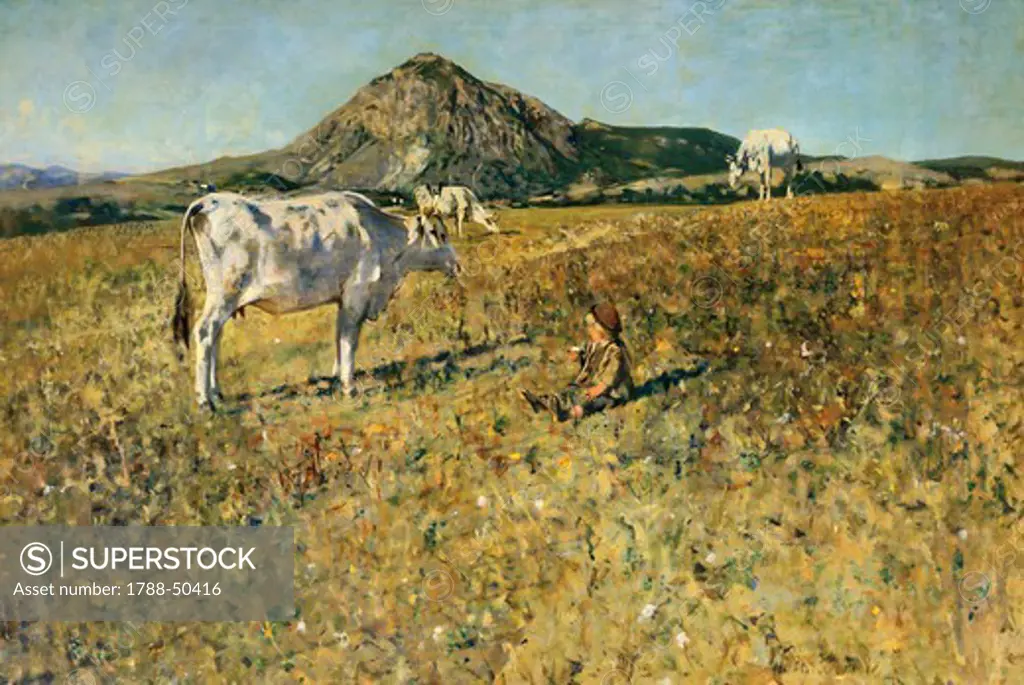 Pasture in Pietramala, 1889, by Telemaco Signorini (1835-1901), oil on canvas, 120 _ 175.