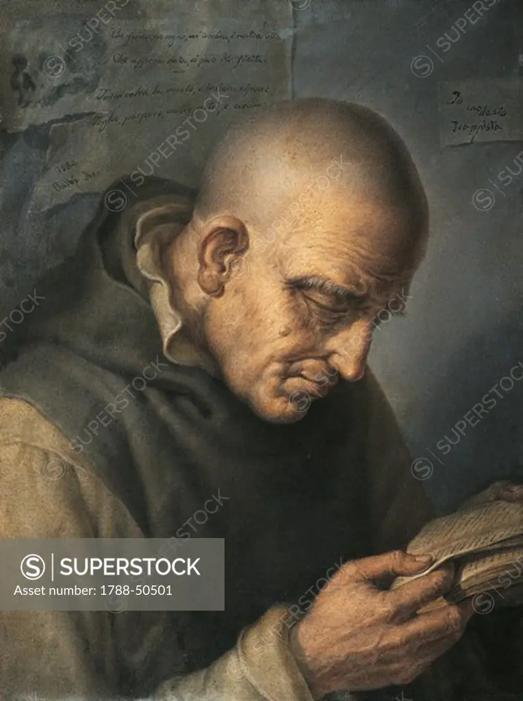 Fra Modesto, a trappist monk, by Balli (19th century).