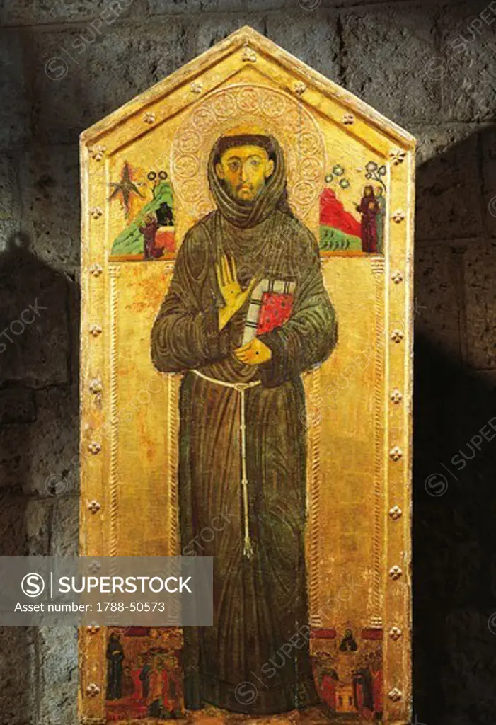 St Francis and stories of his life, 1282, by an unknown artist from Orte.