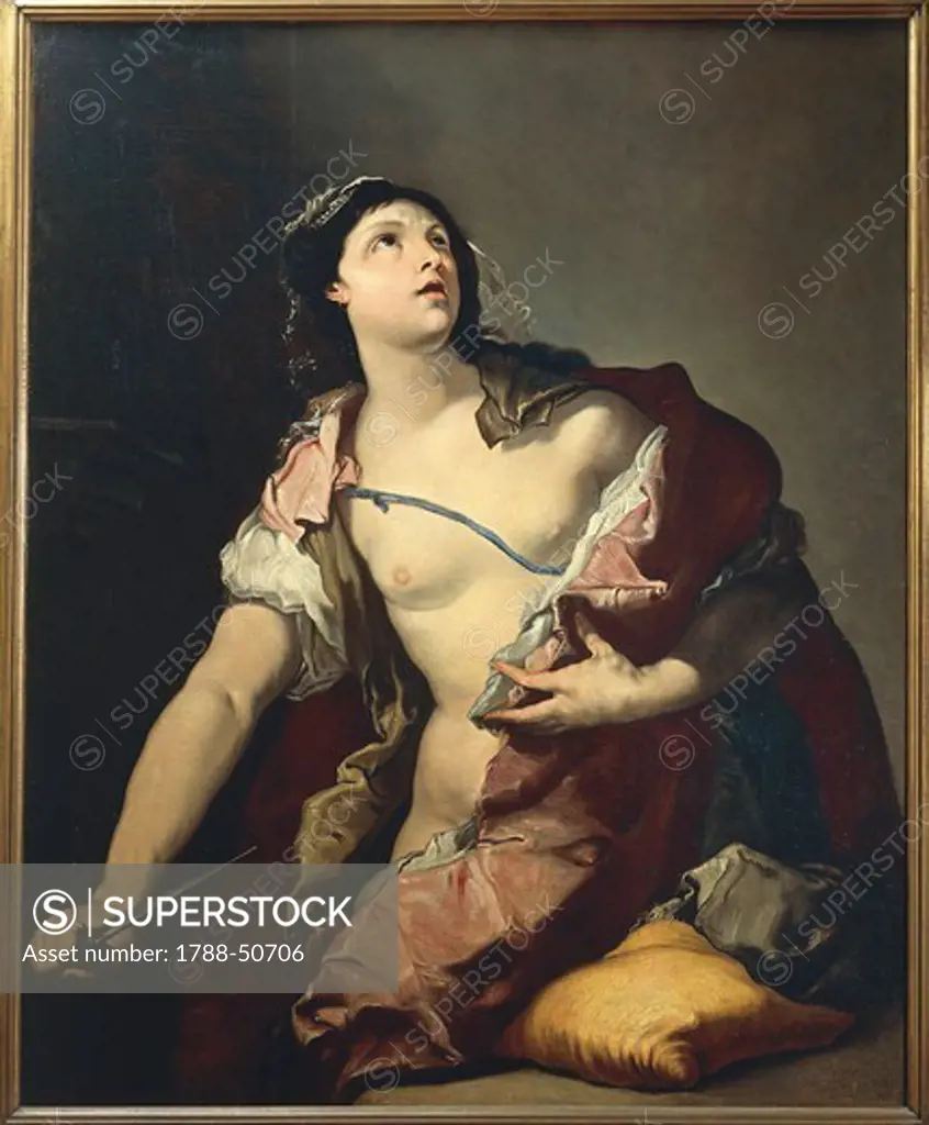 Death of Lucretia, by Luca Giordano (1634-1704), oil on canvas.