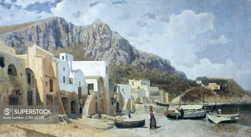 Capri, 1866, by Guglielmo Ciardi (1842-1917).