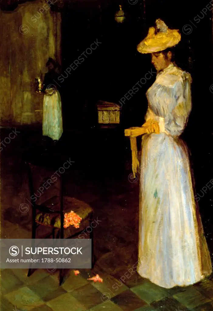 Lady in an interior, by Leonetto Cappiello (1875-1942).