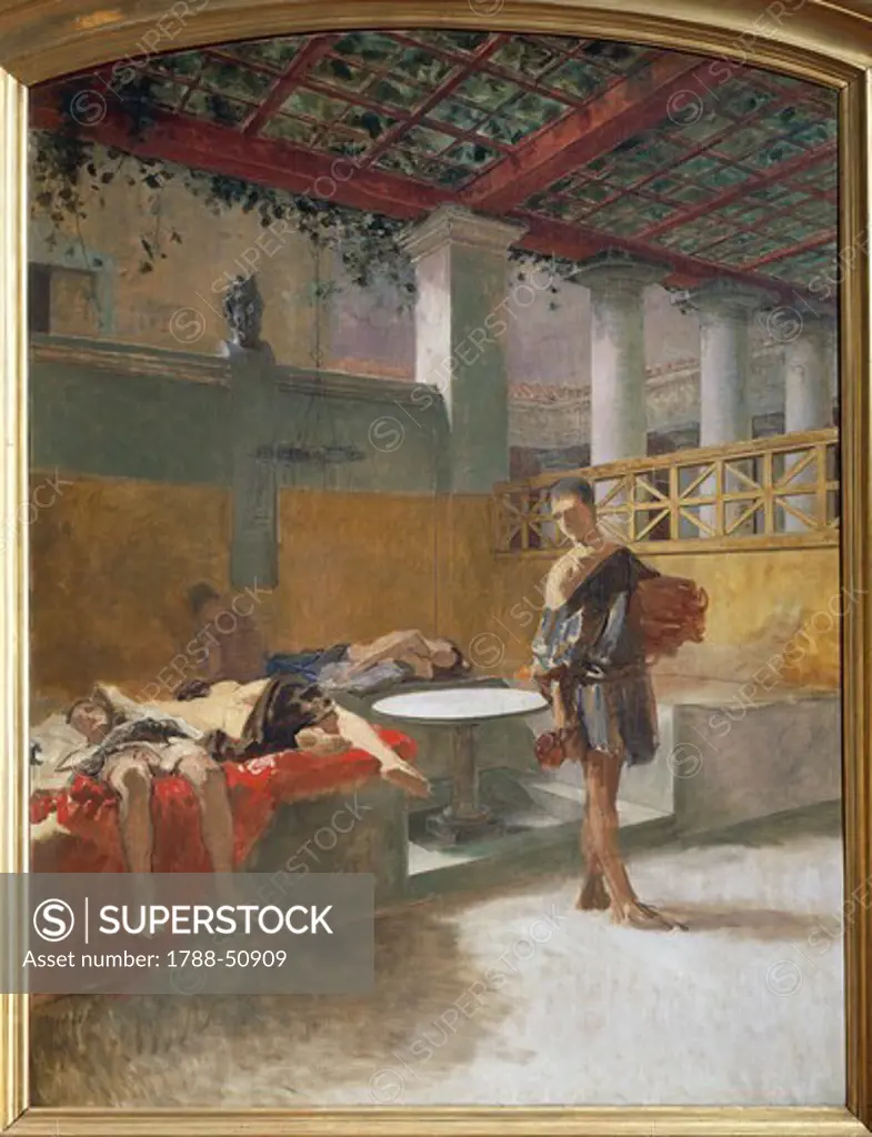 The Triclinium after the Orgy, about 1860, by Domenico Morelli (1826-1901), oil on canvas.