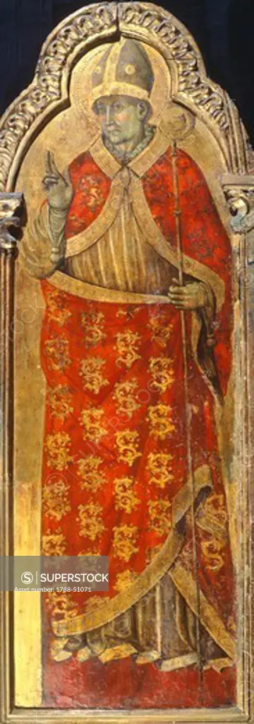 Holy Bishop, by Giovanni Antonio of Pesaro (1415-1477), panel.