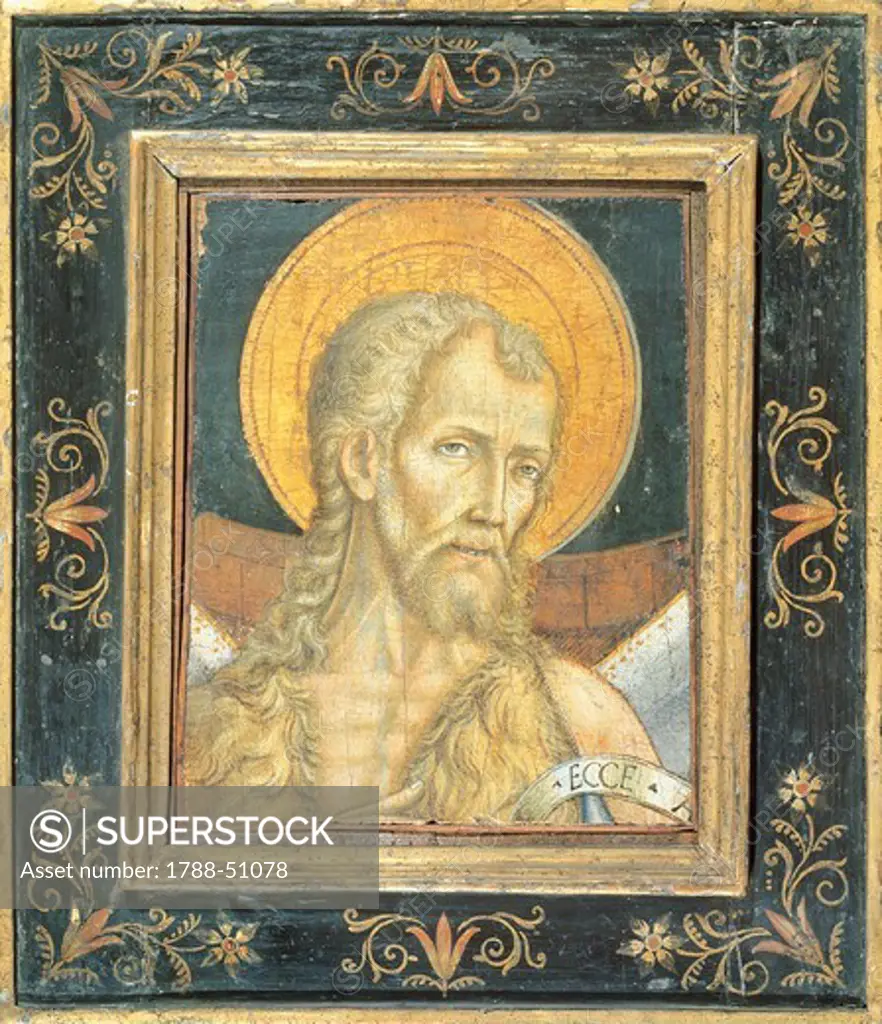 Saint John the Baptist , by Francesco Gentile da Fabriano (active second half of the 15th century), panel.