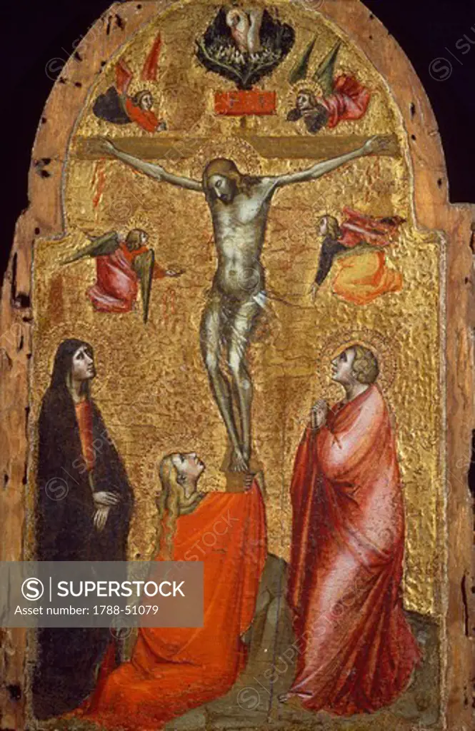 Crucifixion, by Niccolo di Pietro Gerini (died ca 1415-1416), panel.