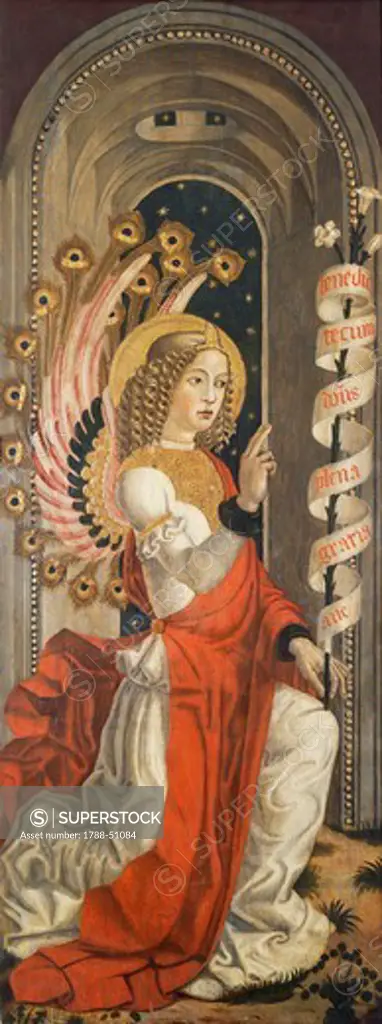 Announcing angel, 15th-16th century, by an artist of the German school.