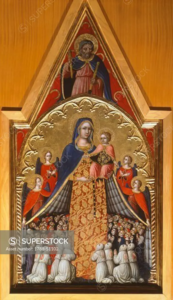 Right side of the altarpiece of Our Lady of Mercy, 15th century, by the Master of Staffolo.