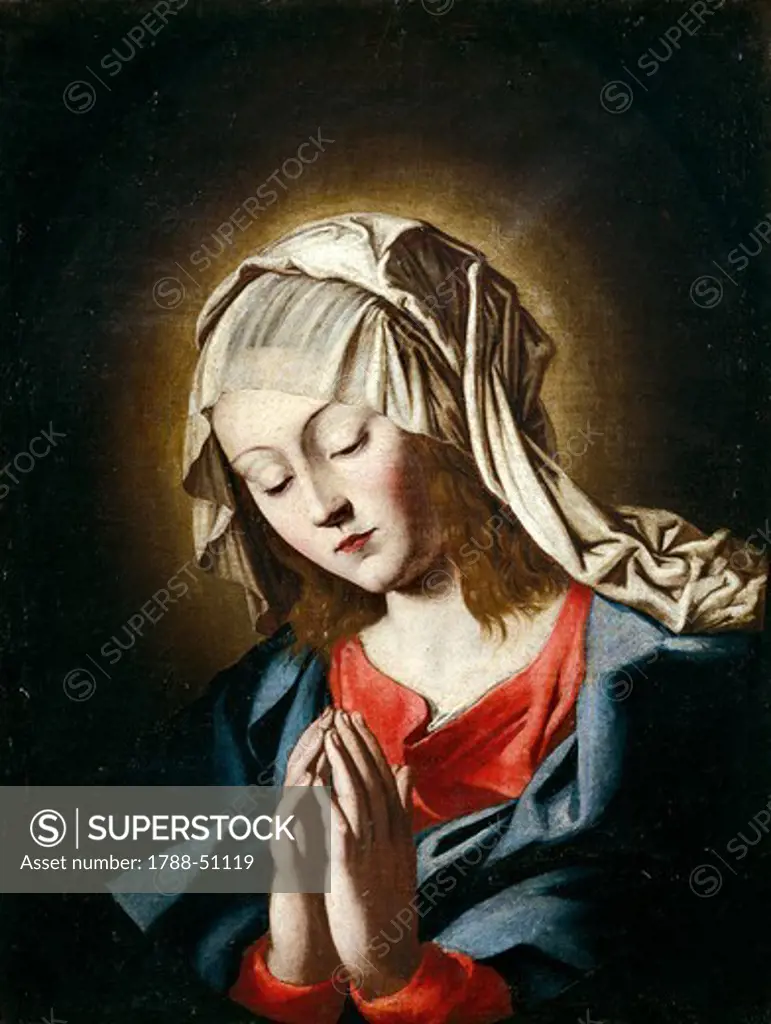 Virgin in prayer, by Giovanni Battista Salvi da Sassoferrato (1609-1685).