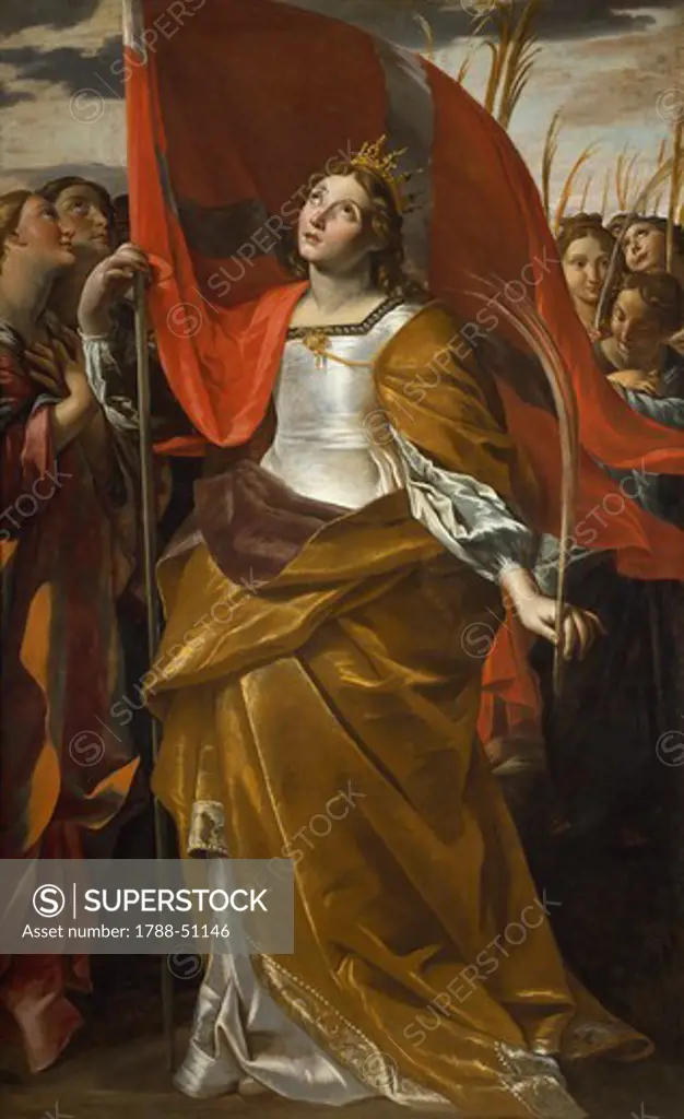 St Ursula and the virgins, 1622-1623, by Giovanni Lanfranco (1582-1647), oil on canvas, 209x138 cm.