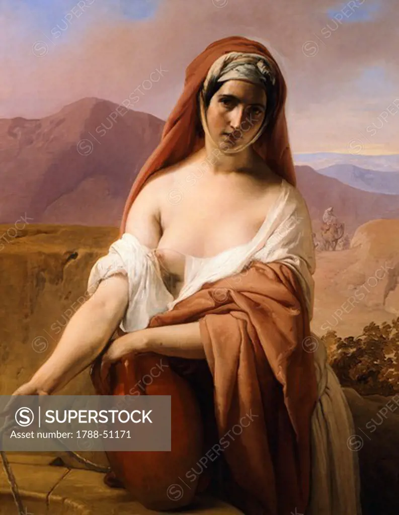 Rebecca at the Well, 1848, by Francesco Hayez (1791-1882), oil on canvas, 113x85 cm.