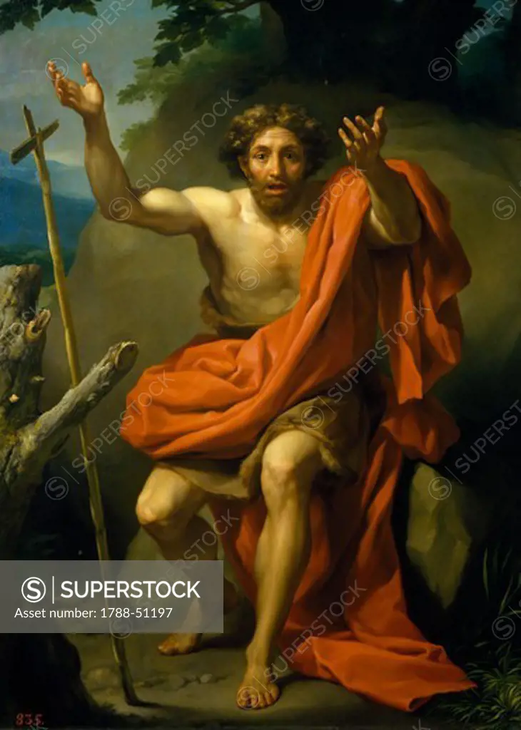 Saint John the Baptist preaching, 1767, by Anton Raphael Mengs (1728-1779), oil on canvas, 208x153 cm.