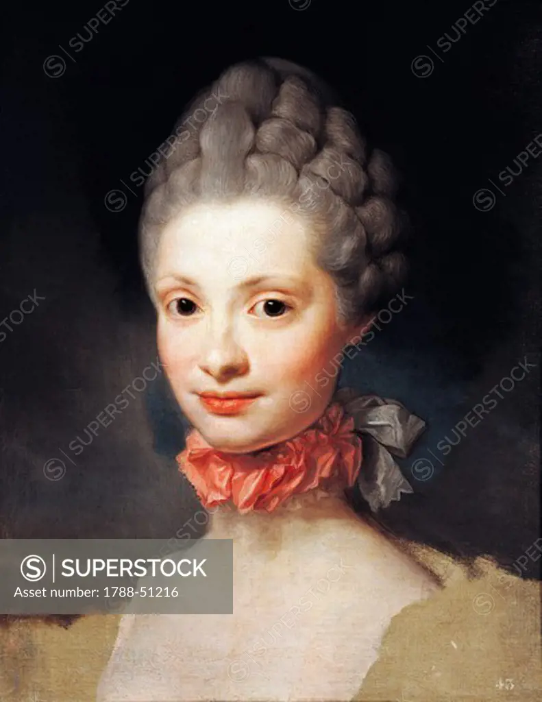 Portrait of Maria Luisa di Parma, Princess of Asturias, 1765, by Anton Raphael Mengs (1728-1779), oil on canvas, 47.5 cm x38.