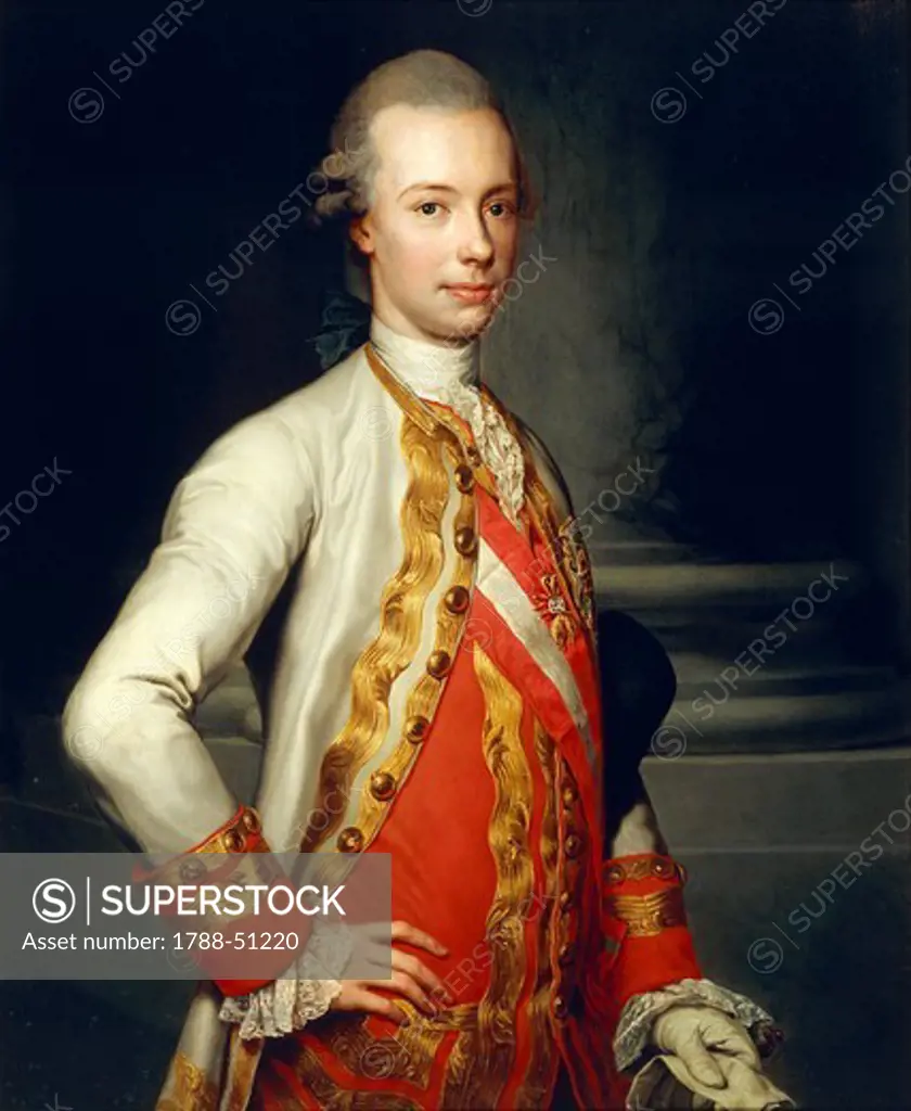 Portrait of Grand Duke Peter Leopold of Tuscany, by Anton Raphael Mengs (1728-1779), oil on canvas, 101x82 cm.