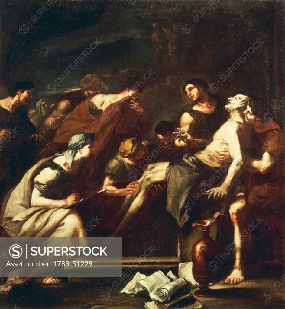 Seneca Dying, Luca Giordano (1634-1705), oil on canvas, 76x82 cm.