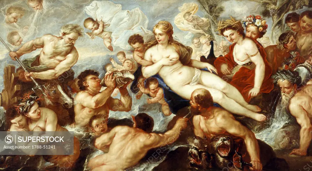 The Return of Persephone, by Luca Giordano (1634-1705), oil on canvas, 174x314 cm.