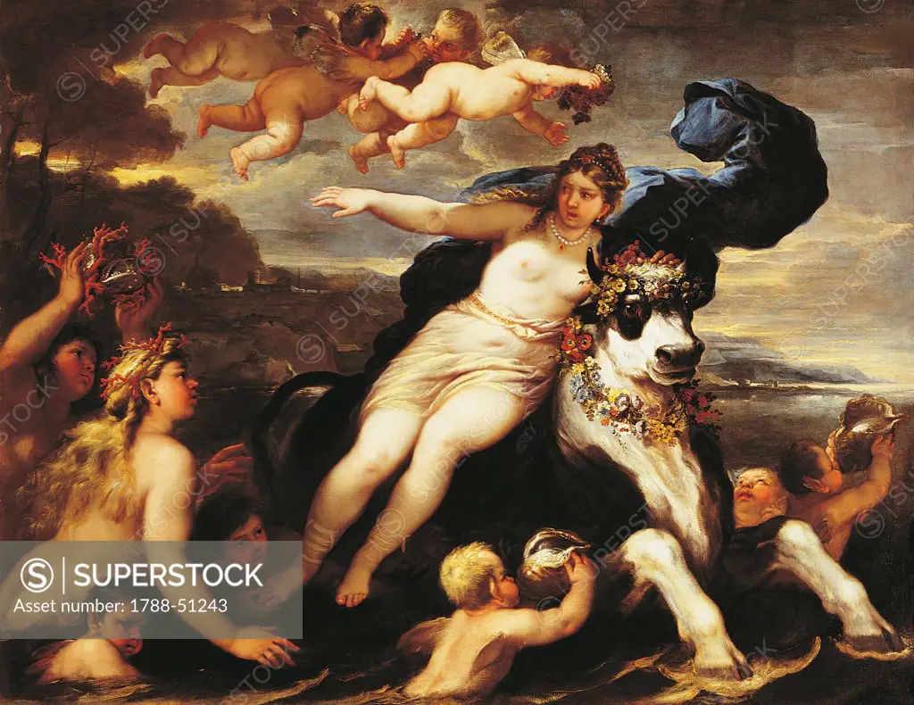 The abduction of Europa, by Luca Giordano (1634-1705), oil on canvas, 176x230 cm.