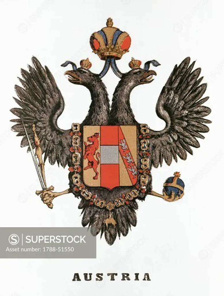 Coat of arms of the Habsburgs. Heraldry, Austria.