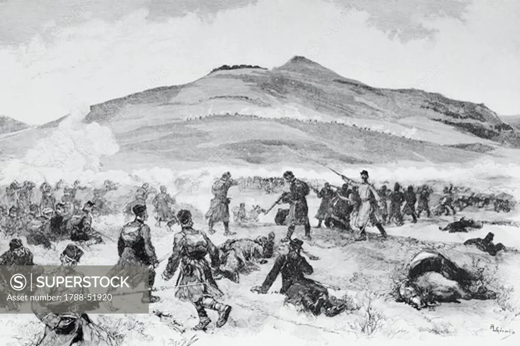 Battle of Slivnitsa, November 19, 1885. Serbian-Bulgarian War, Bulgaria, 19th century.