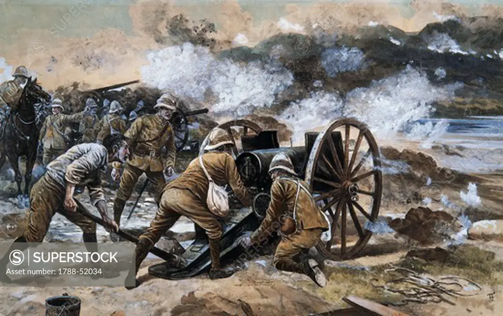 British Artillery in Kimberley. Second Anglo-Boer, South African, 20th century.