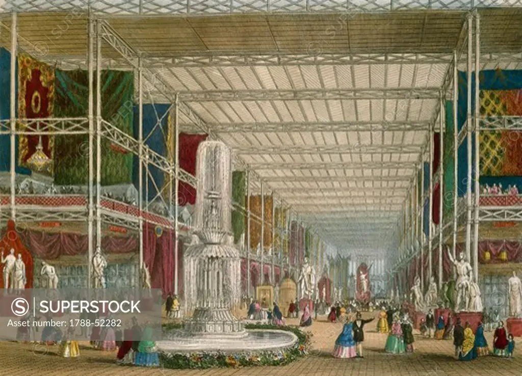 The Great Exhibition at the Crystal Palace in London, 1851. England, 19th century.