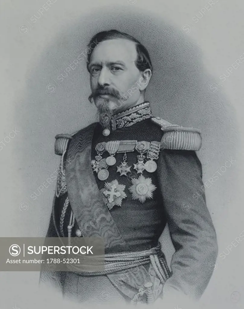 The French General Charles Denis Sauter Bourbaki. Franco-Prussian War, France, 19th century.